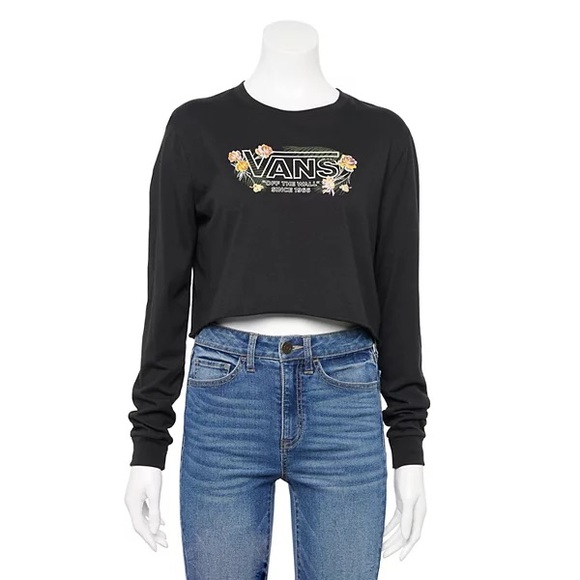 Vans Chasin Blooms Long Sleeve Cropped Top - Picture 2 of 4